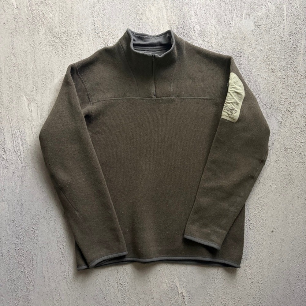 Arcteryx 1/4 Zip Fleece Sweater Mens Medium Green Gorpcore Pullover